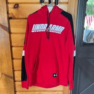 Under Armour Red and Black Men's Hoodie